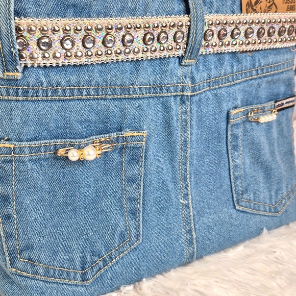 Stylish Denim and Leopard Print Women's Bag - Picture 9 of 9